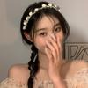 Vecina Hermana ~ Temperamento Suave Diadema de Perlas para Mujer Nuevo Sentido de Alta Gama Tarjeta para el Cabello Saliente Diadema de Copa Craneal Alta Accesorios para el Cabello
