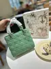 Nuevos Bolsos de Moda Venta Caliente Bolso de Mano Lady Dior Acolchado Mate para Mujer con Broches Plateados y Dorados, Para Llevar en la Mano y Cruzado, Moderno y Versátil, Disponible en Cinco Colores