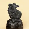 Adornos de tortuga y serpiente de obsidiana natural y basalto, dragón verde, tigre blanco y pájaro rojo, decoraciones auspiciosas de bestias míticas de cristal para el hogar y la sala de estar