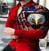 Camisa Casual de Manga Larga con Solapa para Hombre con Estampado 3D Personalizado de Primavera Europeo y Americano para Hombre Talla Grande para Hombre