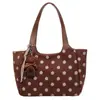 Bolsa de balde fashion de grande capacidade transfronteiriça com bolinhas, coleção de outono, bolsa de trabalho feminina, bolsa de ombro e bolsa de mão modernas e versáteis