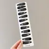 Pinza para el cabello con flequillo negro para mujer, estilo nuevo 2024, pinza para el cabello rota, pinza lateral, pinza pequeña, tocado, pinza para el cabello frontal para niños.
