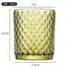 Portavelas Grabado al por Mayor Recipiente de Vidrio 200ml Color Ámbar Taza de Aroma Botella Difusora DIY Adorno Decorativo