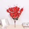 Galho de Flor de Pessegueiro Flor Artificial Flor Seca Única Flor de Cerejeira Enfeites de Sala de Estar Galho Flor de Ameixeira de Inverno Flor de Seda Decoração de Paisagismo Árvore Artificial Artificial
