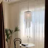 Candelabro Transfronterizo Estilo Francés Color Crema con Colgantes en Forma de Concha para Comedor, Decoración de Bodas e Iluminación Wabi-Sabi
