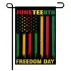 Juneteenth Corações de Amor Bandeira de Jardim Europeia e Americana do Festival de Junho Bandeira de Feriado Decoração de Jardim Bandeira Pendurada