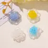 Brincos de Flor Oca com Contas de Cristal Chamativas Dopamina Fresca, Tarrachas, Presilhas de Cabelo, Broches, Acessórios de Flor para Sapatos DIY de Verão