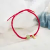 Novo Modelo 2022 Pulseira de Fio Vermelho com Pingente da Sorte de Jade Hotan, Joia com Design Único para Presente, Acessório do Ano do Zodíaco, Trançado