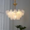 Candelabro de Cristal de Plumas Francesas Estilo Americano Vintage Luces para Comedor Sala de Estar Vestidor Lámparas Colgantes de Cristal de Diseño