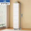 Armario de almacenamiento minimalista y moderno con cerradura, adecuado para sala de estar, montado en la pared, armario de almacenamiento multi-compartimento, armario de almacenamiento doméstico de cinco cajones