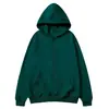 Sudadera con capucha y cremallera, cárdigan y sudadera unisex para exportación a Europa y EE. UU., color liso, otoño/invierno, forro polar, corte holgado