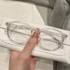 Nuevo Estilo Liso En Línea Rojo Luz Azul Anti-luz Se Puede Equipar con Gafas de Miopía Altura Marco de Gafas Mujer Marco Negro Espejo Plano Estudiantes Hombres Alto Valor de Color