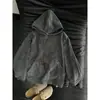 Moletom com capuz listrado Cleanfit para homens, jaqueta pullover com capuz de peso médio para primavera e outono, com um toque de marca moderno