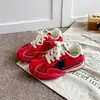 Zapatillas retro de estrellas para niños y niñas, zapatillas de entrenamiento rojas alemanas de moda para exteriores estilo Forrest Gump, suela blanda, talla 26, para primavera y otoño
