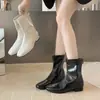 Botas de moda coreanas para mujer que aumentan la altura, nueva colección otoño/invierno 2026, botas de ajuste ceñido, botas de moda elegantes, botas elásticas, botines