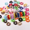 Jenga Colorido DIY Hecho a Mano Cadena para Teléfono Móvil con Cuentas Llavero Colgante Accesorios con Cuentas Agujero Grande Cuentas de Partición Ondulada