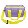 Ins Simple Color Dopamina Bolsa Tofu Malla de Gran Capacidad Bolsa Cosmética de Viaje Colorida Portátil Bolsa Cosmética de Malla