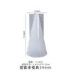 Molde de Resina de Cristal DIY Amapola Portaanillos Cónico Cilíndrico Portavelas Decoración Molde de Silicona