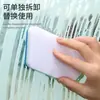 Cepillo de baño extraíble, cepillo multiusos para azulejos de pared, cepillo de esponja para vidrio, cepillo de limpieza, cepillo de piso descontaminante de mango largo