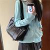 Cárdigan Chaqueta Suéter Gris Claro Estilo Universitario para Mujer Otoño Temprano jk Uniforme Japonés Escuela para Joker Sencillo Chaqueta de Punto