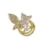 Estilo japonés de lujo ligero tridimensional joyería de zirconita para uñas colgante de perla mariposa concha Súper Brillante decoración de uñas de diamante