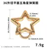 Fecho de mola pentagrama de fio chato conector de pulseira em liga de zinco acessórios de ferragem para vestuário estrela pingente DIY