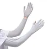 Mangas de Gelo com Proteção Solar para Mulheres, Proteção UV de Verão, Seda Gelada Respirável Alta Elasticidade para Ciclismo e Direção Tela Sensível ao Toque Antiderrapante Mangas de Proteção Solar