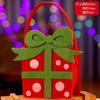 Nueva bolsa de fieltro navideña, bolsa de dulces, bolsa de mano con decoración de manzana de Nochebuena, bolsa de regalo portátil para niños, personalización