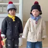 Abrigo de Algodón Bordado para Niños con Forro Polar, Estilo Otoño e Invierno, Chaqueta de Algodón para Niños, Nuevo Modelo 26, Ropa de Invierno para Niñas, Abrigo Acolchado para Bebé
