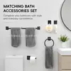 Juego de baño de acero inoxidable transfronterizo, aro para toallas de pared de baño de hotel, barra de toallas sin perforación, colgador de abrigos al por mayor