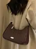 Bolsa de ombro Shuai Mi Jia nicho retrô texturizada 2026 verão nova simples bolsa baguette corrente de ombro pequena quadrada