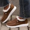2025 Outono e Inverno Novo Europeu e Americano Quente e Xadrez Slip-On Botas de Neve Femininas Comércio Exterior Tamanho Grande Sapatos de Algodão Dropshipping