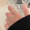Anillo Geométrico Asimétrico de Plata de Ley 925 para Mujer Ins 2025 Nuevo Diseño de Nicho Sentido del Diseño Anillo Elegante para el Dedo Índice