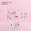 Juego de té verde de vidrio de borosilicato alto con temática de gatos, que incluye una tetera, una tapa, un cuenco de té, accesorios para la ceremonia del té, una jarra de equidad, una taza de té y una taza para el anfitrión o para usar en la oficina