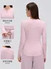 Camisa Henle Henley Casual Versátil de Manga Longa Modal Botão Abertura Frontal Parcial Roupas Esportivas para Yoga Camiseta Top para Mulheres D25146