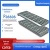 Placa de degrau de escada de aço para atacado, degrau de escada em grade de aço, segurança antiderrapante para degrau de escada com pedal de proteção frontal