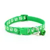 Collar con Cascabel de Parche de Doble Capa para Mascotas, Correa para Perro con Hebilla de Colores y Huella de Pata, Collar para Gato