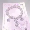 Pulseira de Contas Cauda de Peixe de Cristal, Super Delicada, Estilo Novo, Exquisita, De Alta Qualidade, Versátil, Presente para Melhor Amiga, Joia Doce para Estudantes