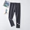 Leggings Infantis de Outono para Roupa Externa, Calças Infantis de Novo Estilo, Calças Longas de Algodão Puro Elástico com Barra Franzida para Meninas