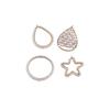Pendientes colgantes de gota de agua con diseño de amor, estilo ins, hechos a mano, con perlas francesas, accesorios de joyería