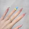 Parche para uñas con diseño de flor pequeña y lazo extraíble, 23 unidades