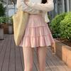 Saia Bolo Estilo Coreano Estilo Suave Feminina Nova Estilo Primavera e Verão 2025 Cintura Alta Elegante Saia Estilo Ballet