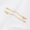 Retención de Color Fuerte Paquete Oro Real 18K Corazón de Melocotón Flor Corazón Yema de Flor Gota de Agua Cadena de Cola Cadena de Extensión para Pulsera Collar DIY Accesorios de Joyería