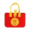 Bolsa de fieltro personalizada de fábrica para bodas con gran capacidad, bolso de mano festivo, bolsa de regalo para banquete de bodas, bolsa de fieltro