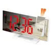 Reloj de Proyección LED Personalizado Transfronterizo, Reloj Despertador Digital Multifuncional, Reloj Electrónico con Luz Dinámica Automática con Enchufe USB