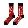 Calcetines asimétricos de diseño original AB para hombre y mujer, calcetines de algodón creativos de dibujos animados AB, estilo callejero de moda, personalidad
