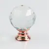 Atacado 30mm Puxador Bola de Cristal Liga de Alumínio Puxador de Móveis Puxador de Gaveta de Guarda-roupa Porta de Armário Porta de Armário de Vinho Puxador de Furo Único