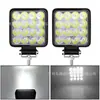 Foco Cuadrado de 48W con 16 LEDs de Alto Brillo, Suministro Directo del Fabricante, Luz de Trabajo LED para Coche, Luz LED Modificada para Off-Road, Súper Brillante