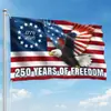 Bandera Conmemorativa del 250 Aniversario Americano, Nuevo Modelo Transfronterizo para Decoración Exterior y Pancarta para Toma de Fotos