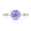 Anillo de Rosa Cortada Milenaria de Piedra Preciosa Colorida Más Vendido en Tiktok para Mujeres, Joyería de Diamante de Alto Carbono Súper Brillante, Transmisión en Vivo Transfronteriza, Dropshipping de una Sola Pieza